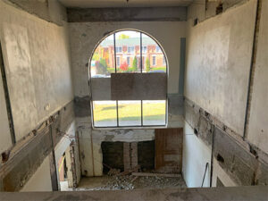 View of the two story arch inside the Cass County Administration building