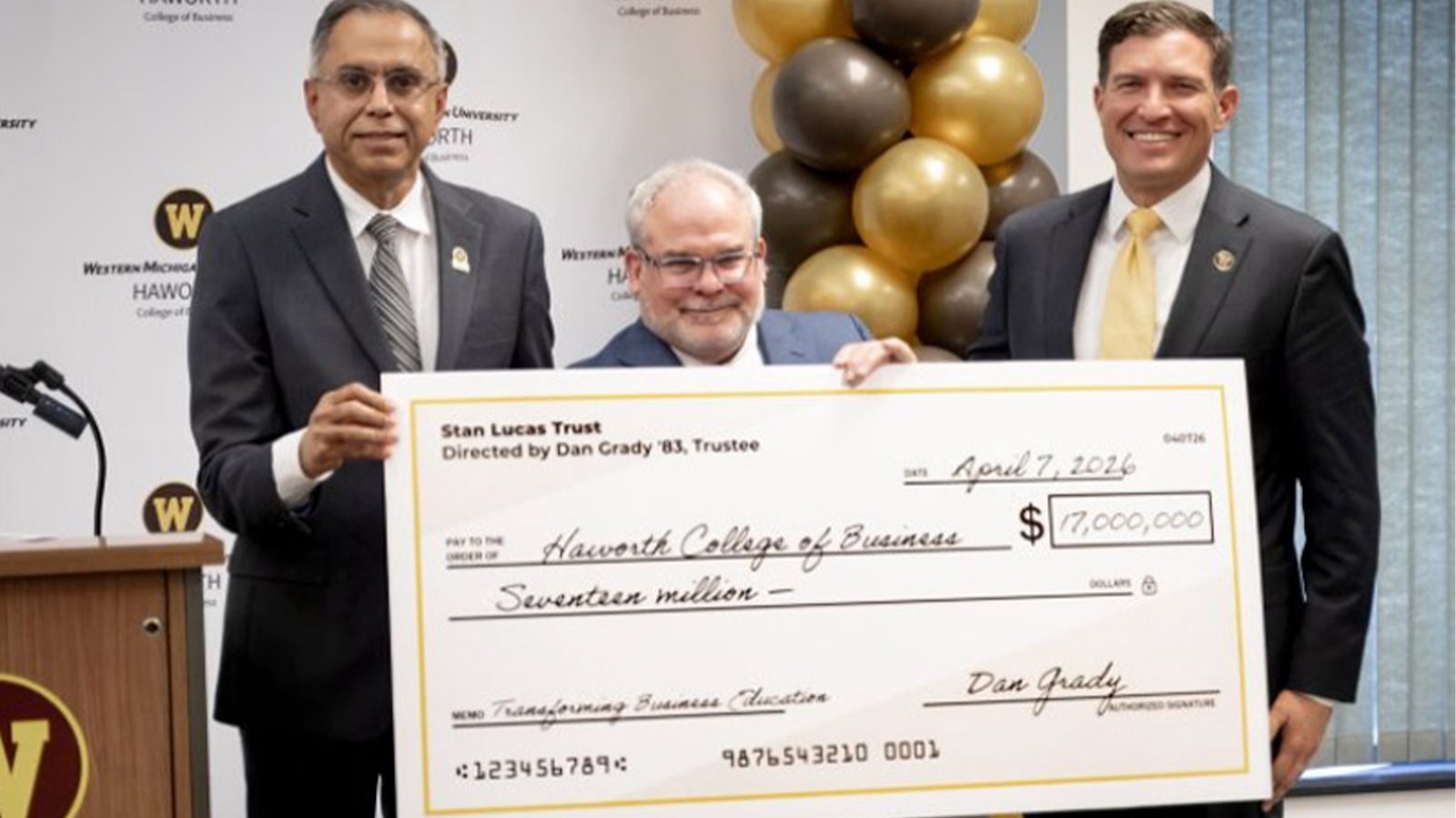Western Michigan University Business College Receives $17M Donation from Stan Lucas Trust